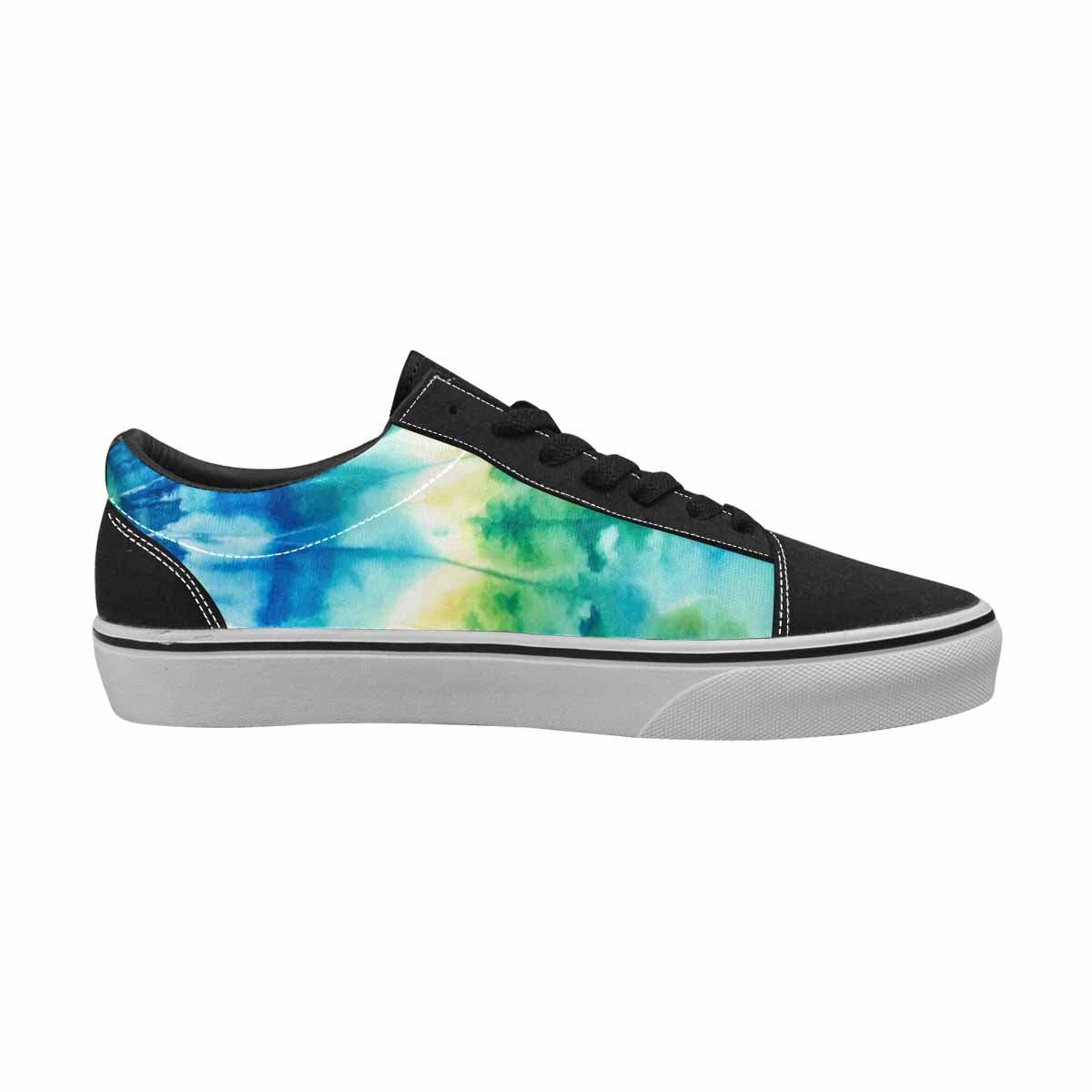 WOMEN'S Tie Dye Swirl Canvas Lace-Up Dreamcore Custom Shoes