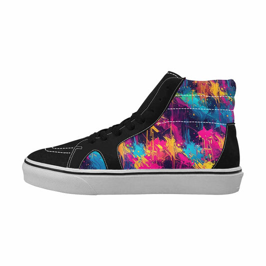 MEN'S Paint Splatter High Top Canvas Y2K Custom Sneakers