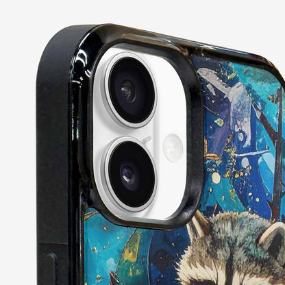 iPhone 16 Case — Raccoon Bandit Raccoon Bandit Pattern Hundreds, Custom Phone Case