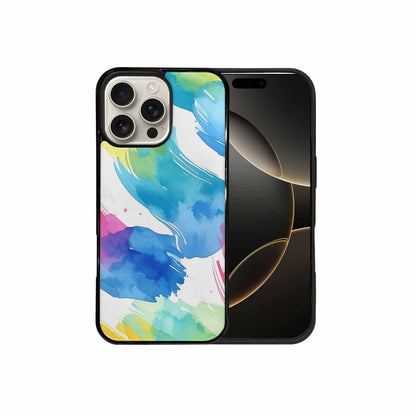 iPhone 16 Pro Max Case — Trans Strong Watercolor Seamless Pattern Vibrant, Custom Printed Phone Case