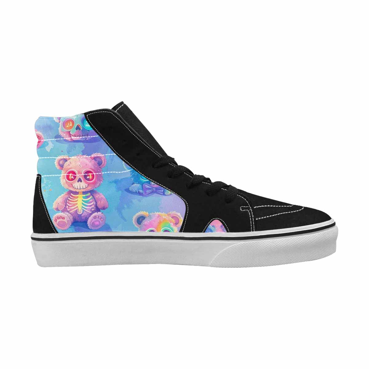 MEN'S Rainbow Teddy Skeletons Eye High Top Canvas Y2K Shoes