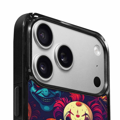 iPhone 17 Pro Case — Evil Clowns Heads Faces Overlapping Cartoon, Original Design Phone Case