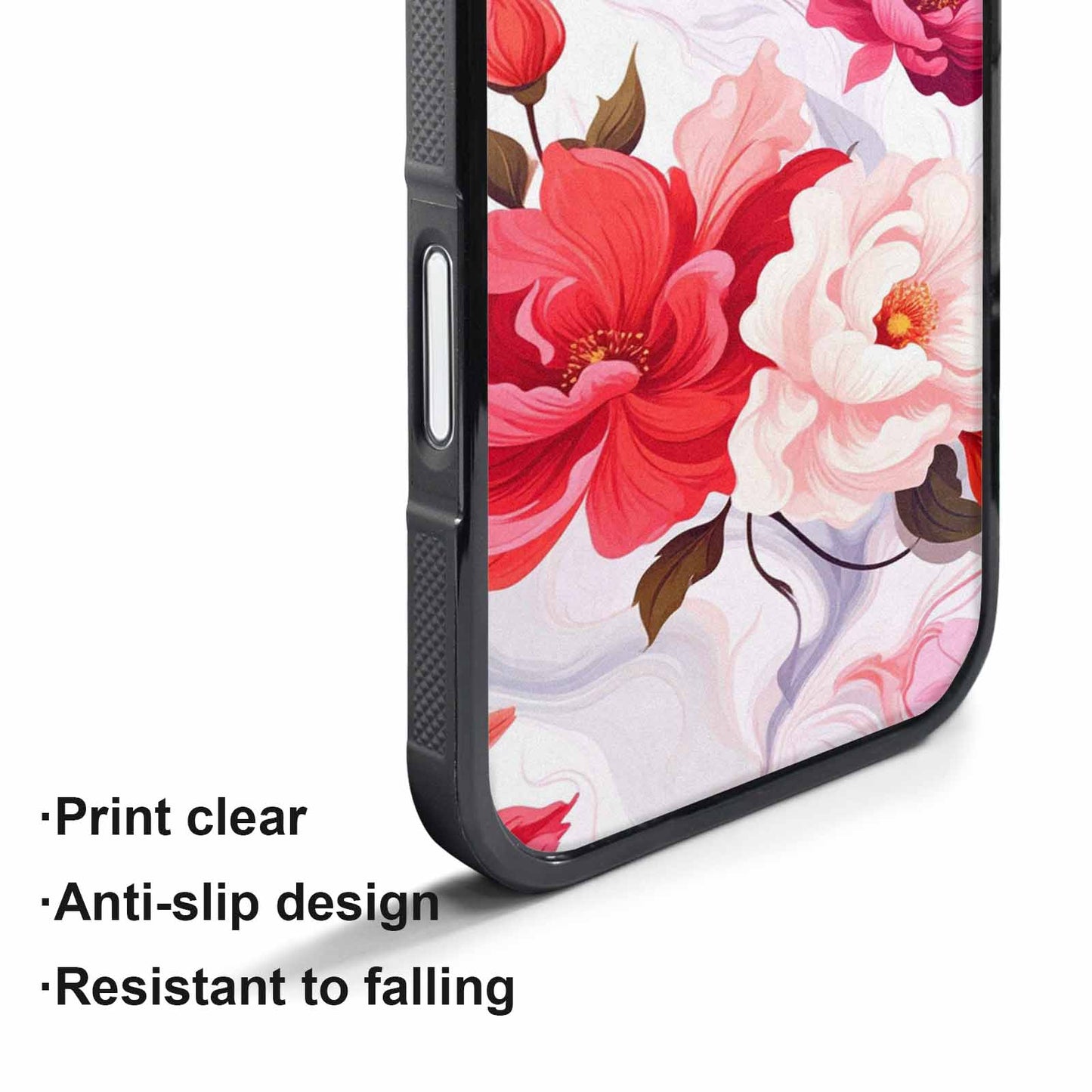 iPhone 17 Pro Max Case — Marble Floral, Original Design Phone Case