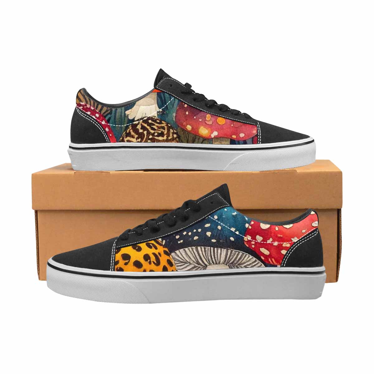 WOMEN'S Mushrooms Lace-Up Canvas Dreamcore Custom Shoes
