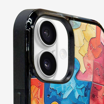 iPhone 16 Plus Case — Autism Puzzle Pieces Puzzle Piece Pattern, Custom Printed Phone Case