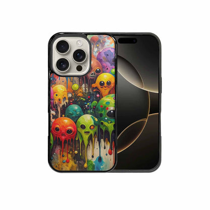 iPhone 16 Pro Case — Aliens Camomelting Aliens Patt Tuu, Custom Art Phone Cover