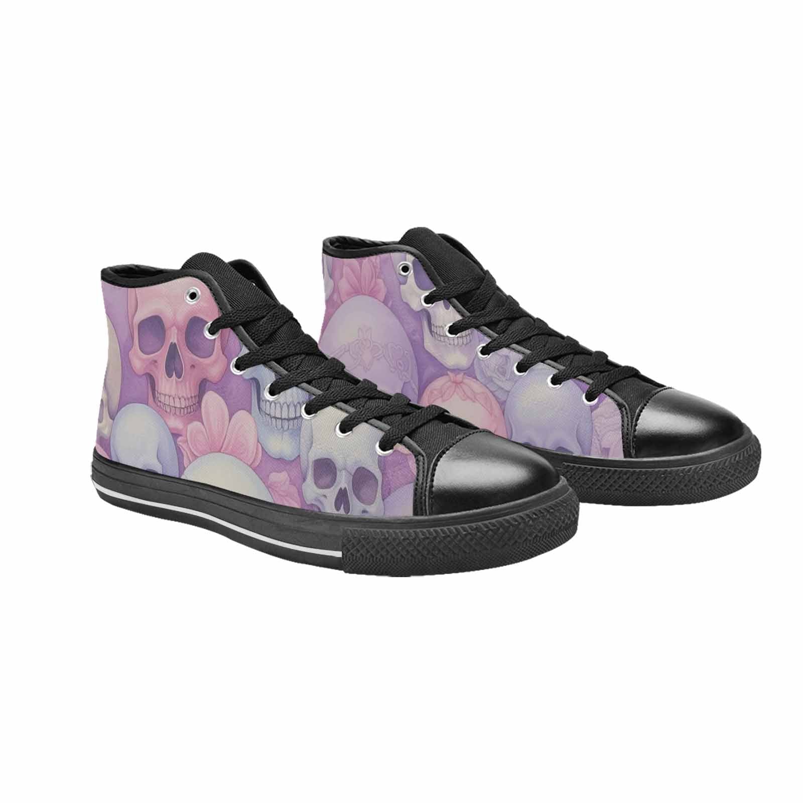 MEN'S Skulls - Pastel High Top Canvas Cottagecore Shoes