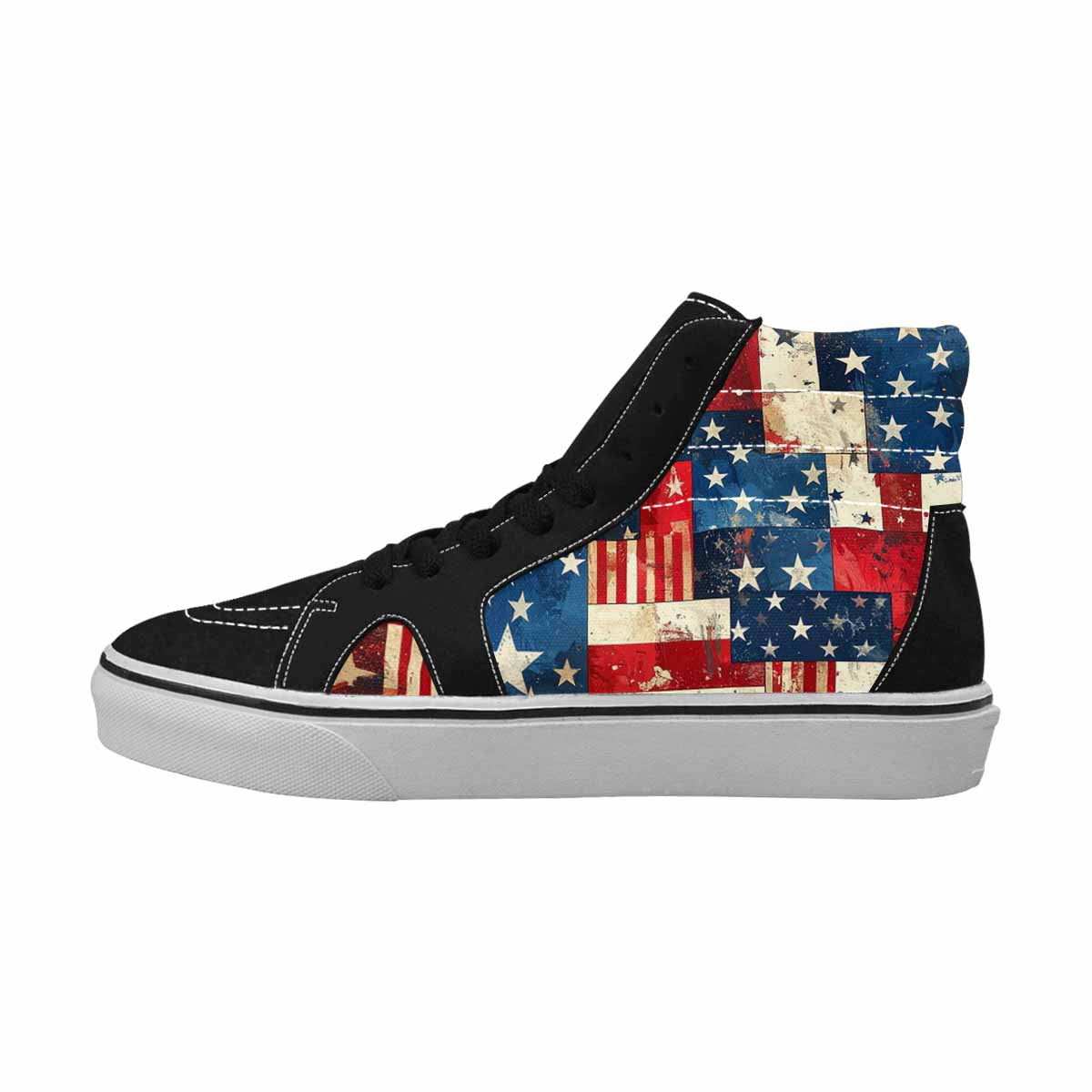 WOMEN'S American Flag Stars High Top Canvas Cottagecore Shoes
