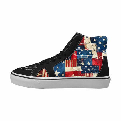 WOMEN'S American Flag Stars High Top Canvas Cottagecore Shoes