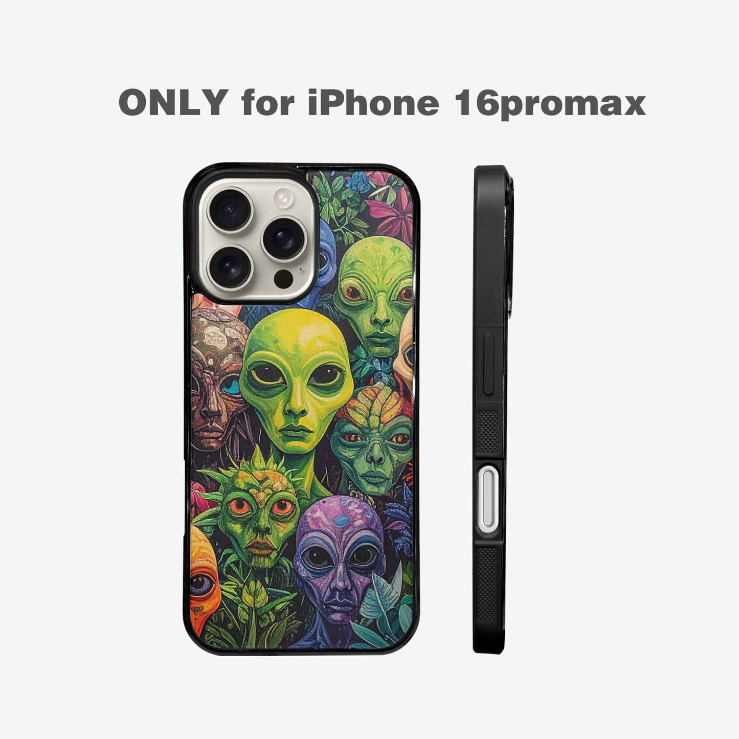 iPhone 16 Pro Max Case — Aliens Pattern Hundreds Of Sma, Unique Phone Case Design