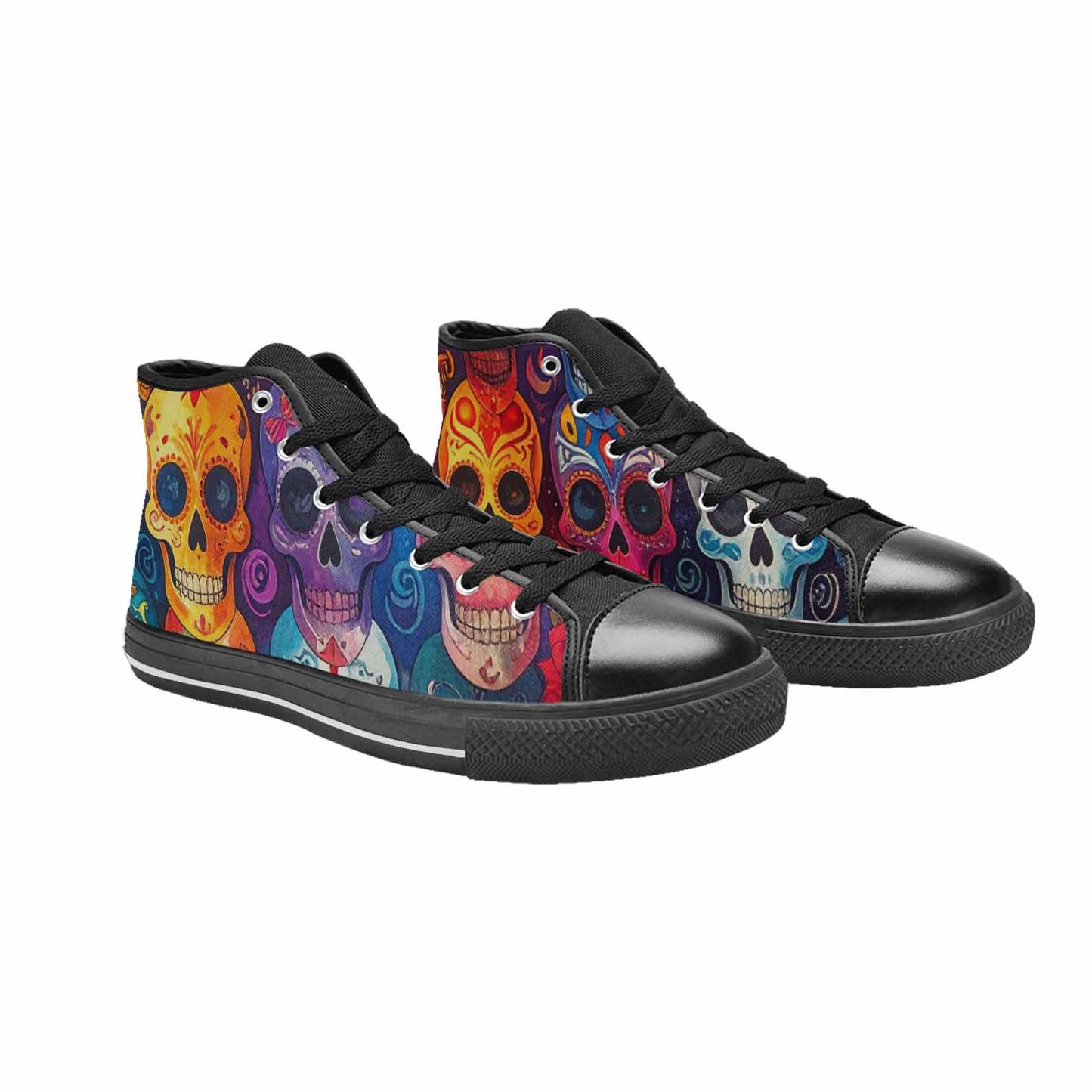 WOMEN'S Skull High Top Canvas Dark Academia Shoes