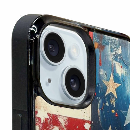 iPhone 15 Plus Case — Patriotic Stars And Stripes American Stars, Custom Made Phone Cover