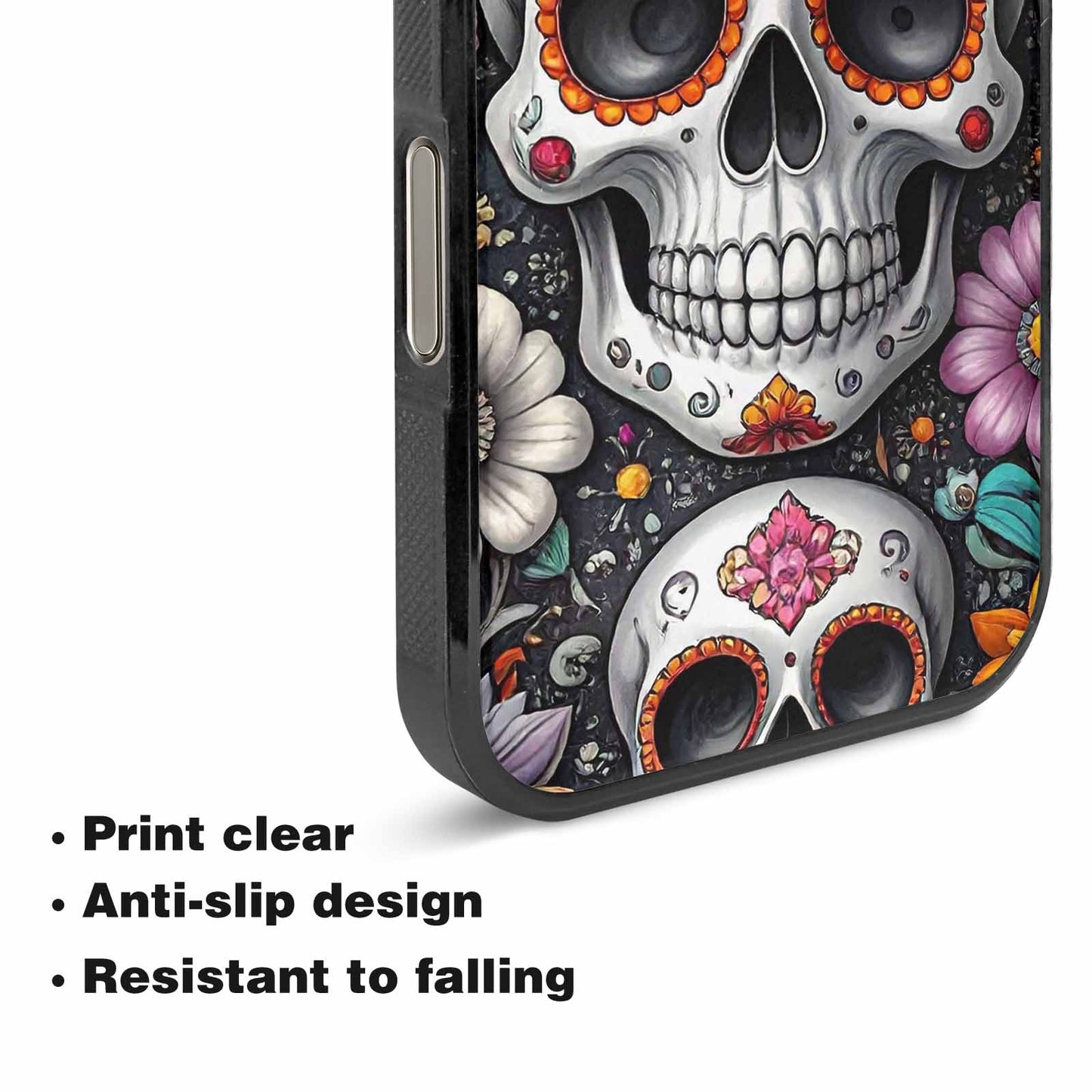 iPhone 16 Pro Max Case — Greyscale Black And White Dark Black, Custom Made Phone Cover