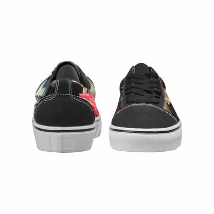 WOMEN'S Skulls Roses Skulls Roses Lace-Up Canvas Surreal Shoes