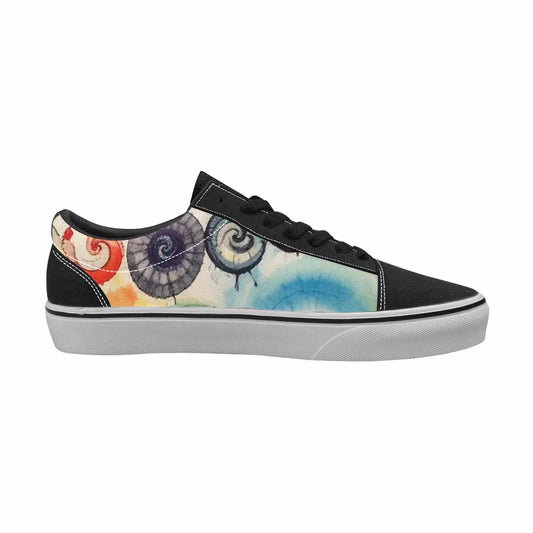 WOMEN'S Tie Lace-Up Canvas Vibrant Chaos Custom Sneakers