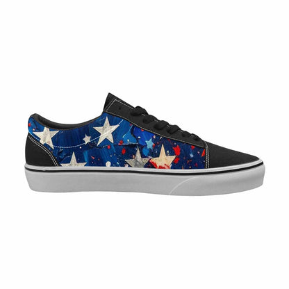 WOMEN'S Patriotic Stars Stripes Lace-Up Canvas Dreamcore Shoes