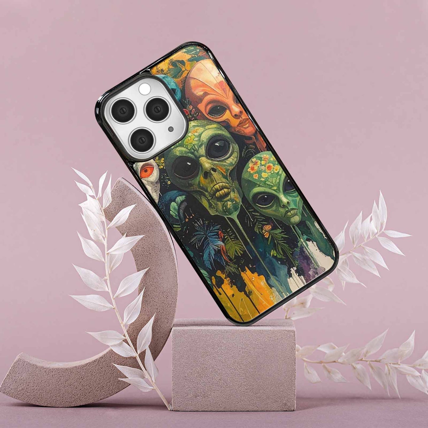 iPhone 15 Pro Max Case — Aliens Pattern Hundreds Of Sma Bav, Custom Phone Case