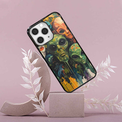 iPhone 15 Pro Max Case — Aliens Pattern Hundreds Of Sma Bav, Custom Phone Case