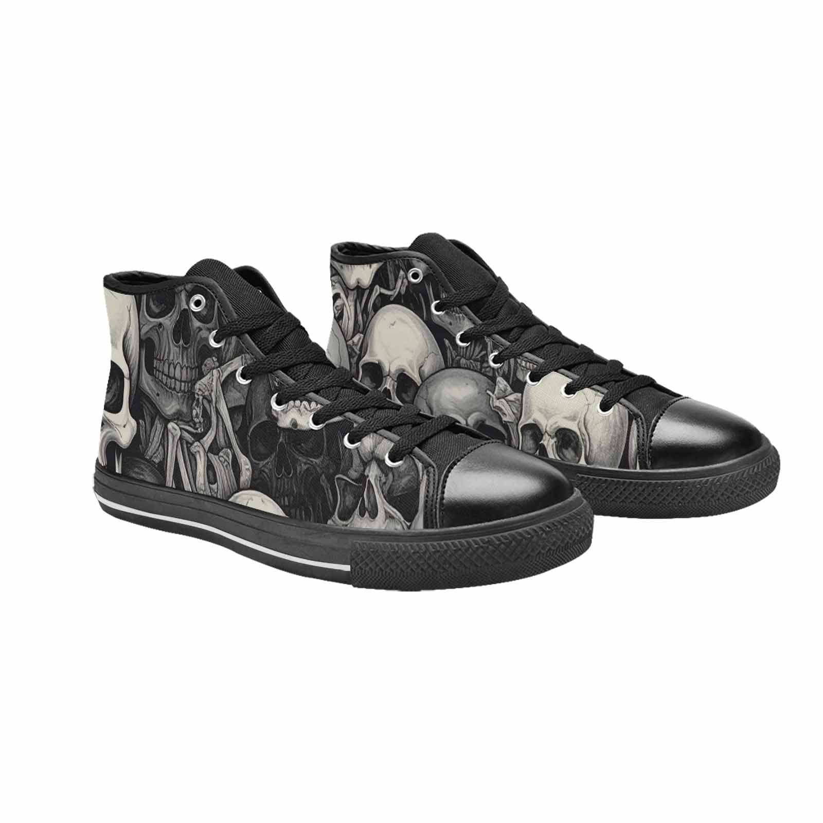 MEN'S Skulls - Classic High Top Canvas Dark Academia Custom Shoes