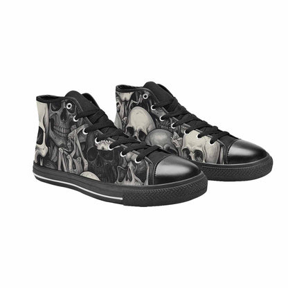 MEN'S Skulls - Classic High Top Canvas Dark Academia Custom Shoes
