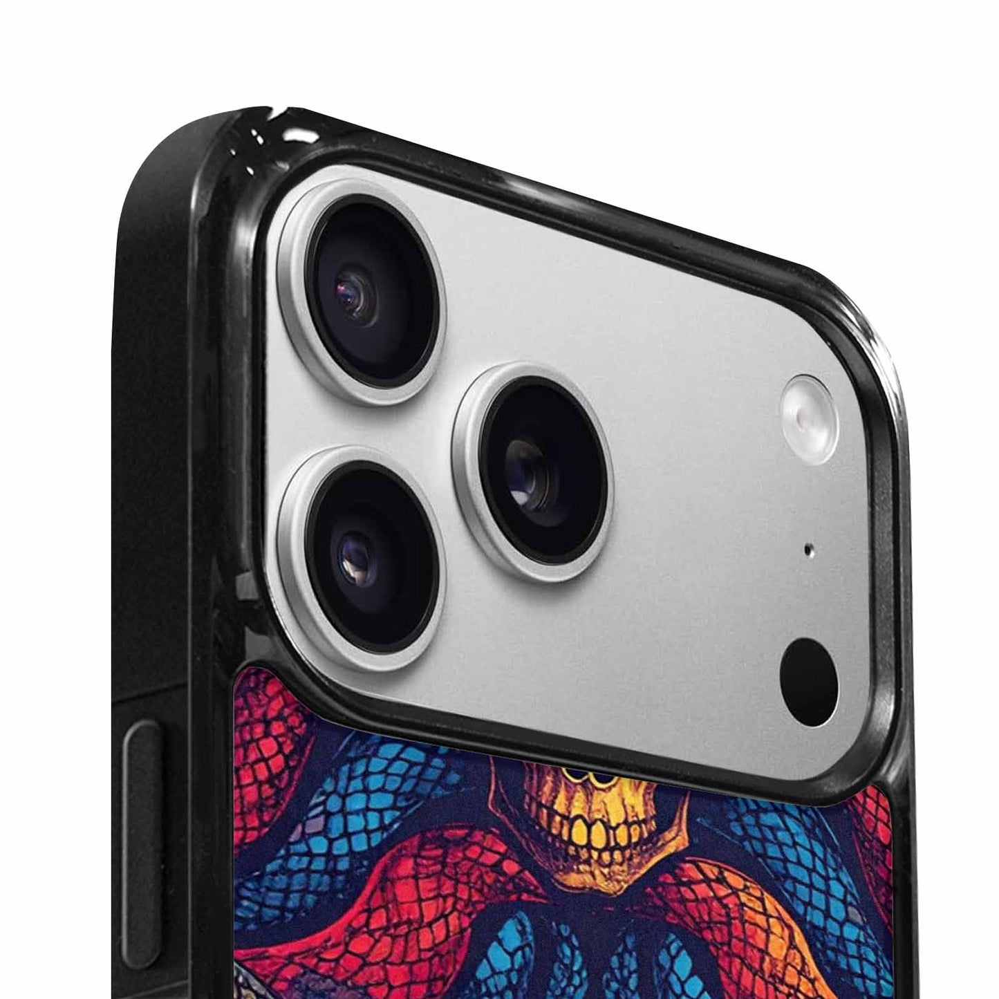 iPhone 17 Pro Max Case — Snake Print Skulls Seamless Gothic Skulls, Custom Phone Case