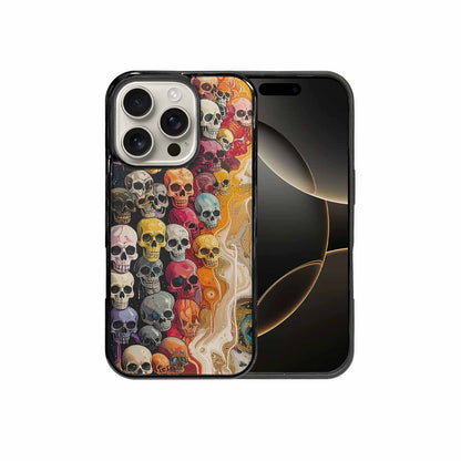 iPhone 16 Pro Case — Skulls Marbleskulls Pattern, Customized Protective Case