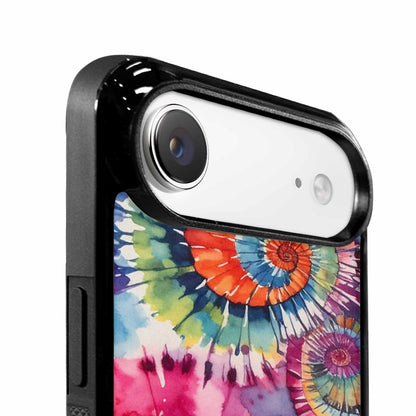 iPhone 17 Air Case — Tie Dye Swirls Black Red Tie, Custom Made Phone Cover