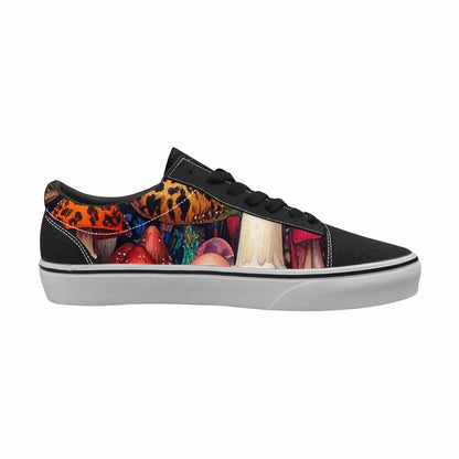 WOMEN'S Mushrooms Lace-Up Canvas Neon Fantasy Custom Shoes