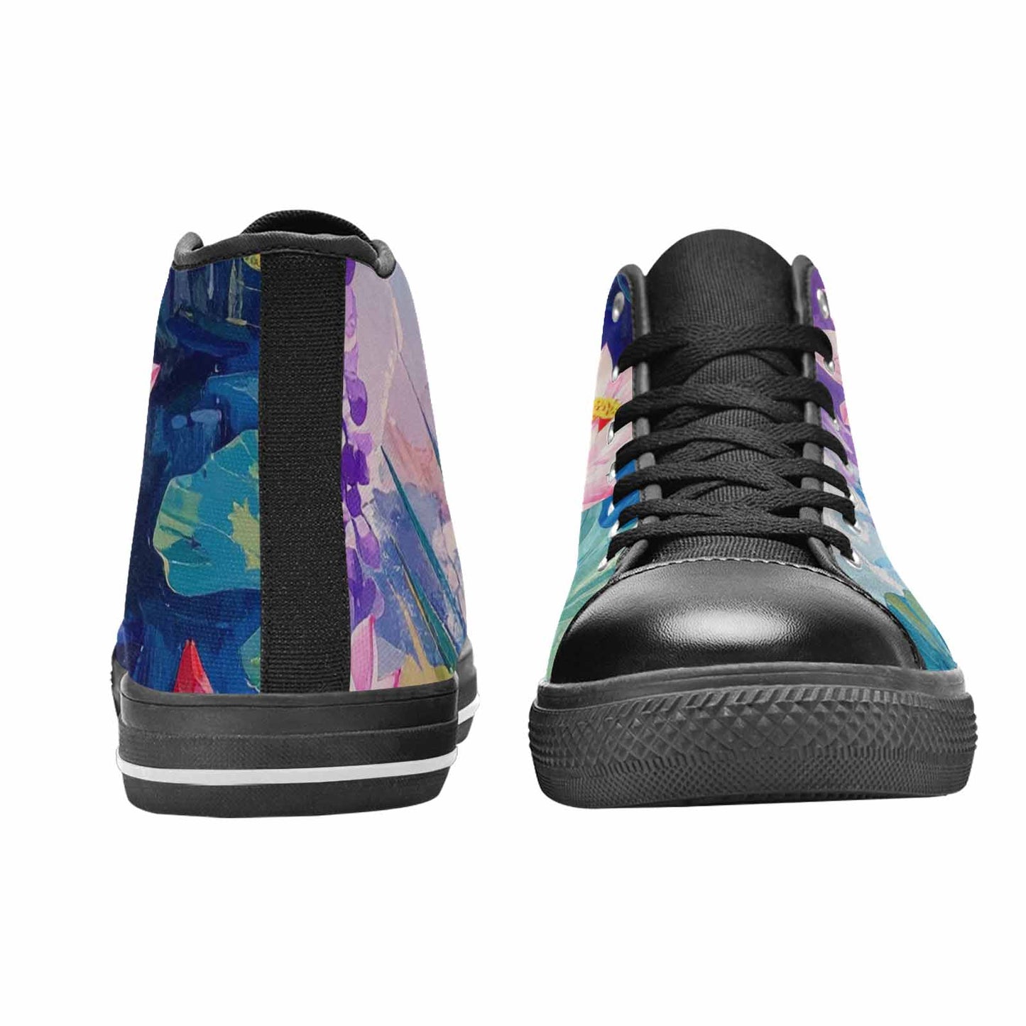MEN'S Monet-Style Impressionist Water High Top Canvas Vivid Shoes