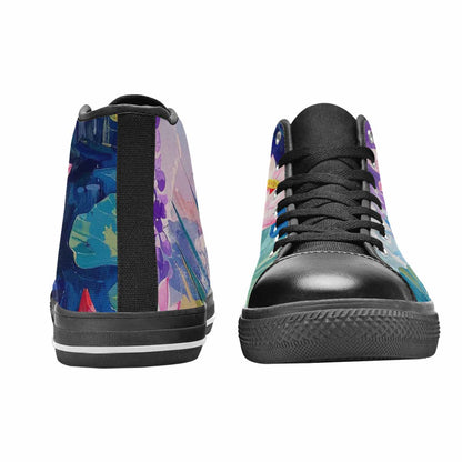 MEN'S Monet-Style Impressionist Water High Top Canvas Vivid Shoes