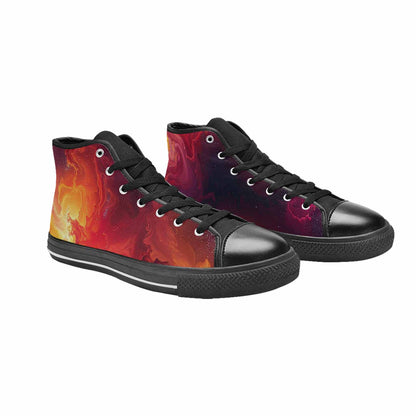 MEN'S Galaxy Art - High Top Canvas Wallpaper Art Shoes