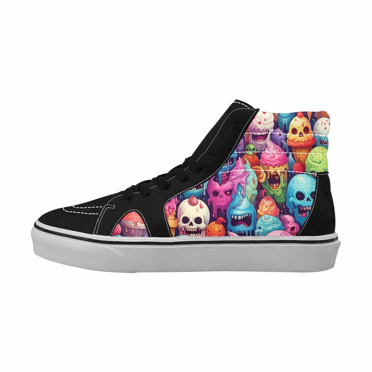 MEN'S Ice Cream Monsters  High Top Canvas Surreal Shoes