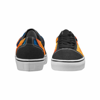 WOMEN'S Flame Burst Lace-Up Canvas Kaleidoscope Custom Sneakers