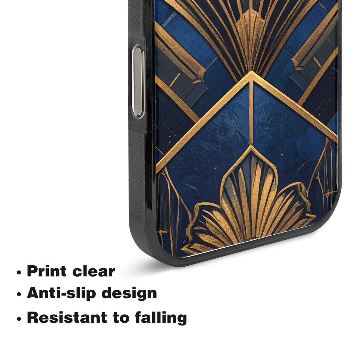 iPhone 15 Pro Max Case — Art Deco Illustration Pattern, Custom Print Case Cover