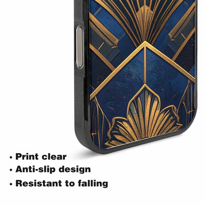 iPhone 15 Pro Max Case — Art Deco Illustration Pattern, Custom Print Case Cover