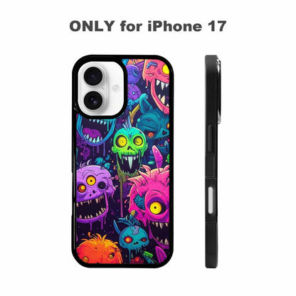 iPhone 17 Case — Mixed Toxic Glow Creature Cartoon Cute, Custom Designed Case Cover
