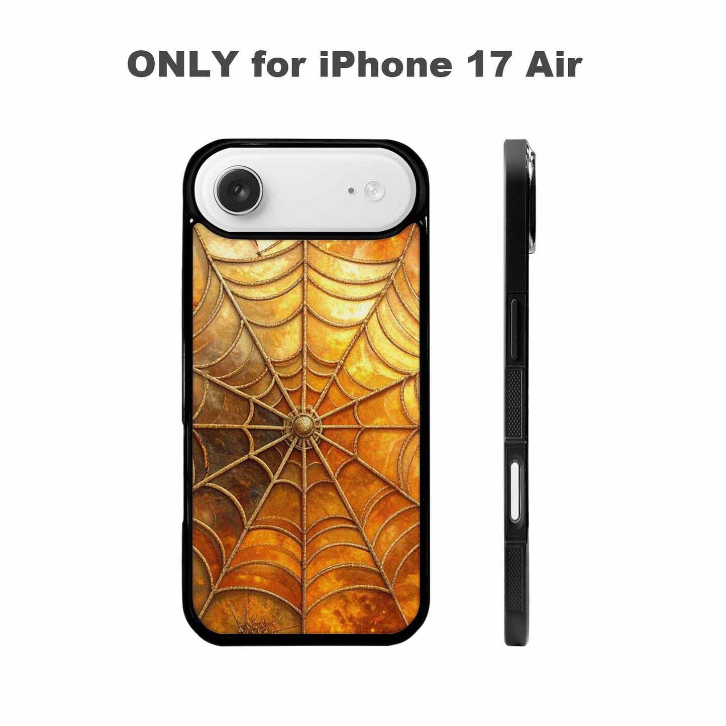 iPhone 17 Air Case — Foil Thanksgiving Spider Web Original Art, Original Design Phone Case