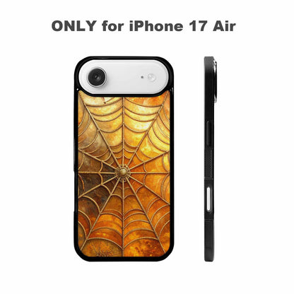 iPhone 17 Air Case — Foil Thanksgiving Spider Web Original Art, Original Design Phone Case