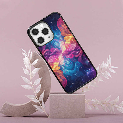 iPhone 15 Pro Max Case — Rose Galaxy Art Seamless Pattern Vibrant, Custom Phone Case
