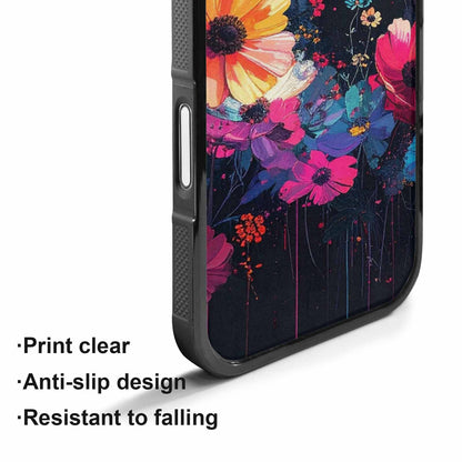 iPhone 17 Case — Shadowy Glitch Floral Pattern Floral, Custom Made Phone Cover