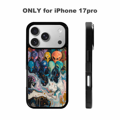 iPhone 17 Pro Case — Aliens Marblealiens Pattern Fjy Alien Scifi, Custom Print Case Cover