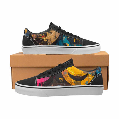 WOMEN'S Smiley Faces  Camo Lace-Up Canvas Dreamlike Custom Shoes