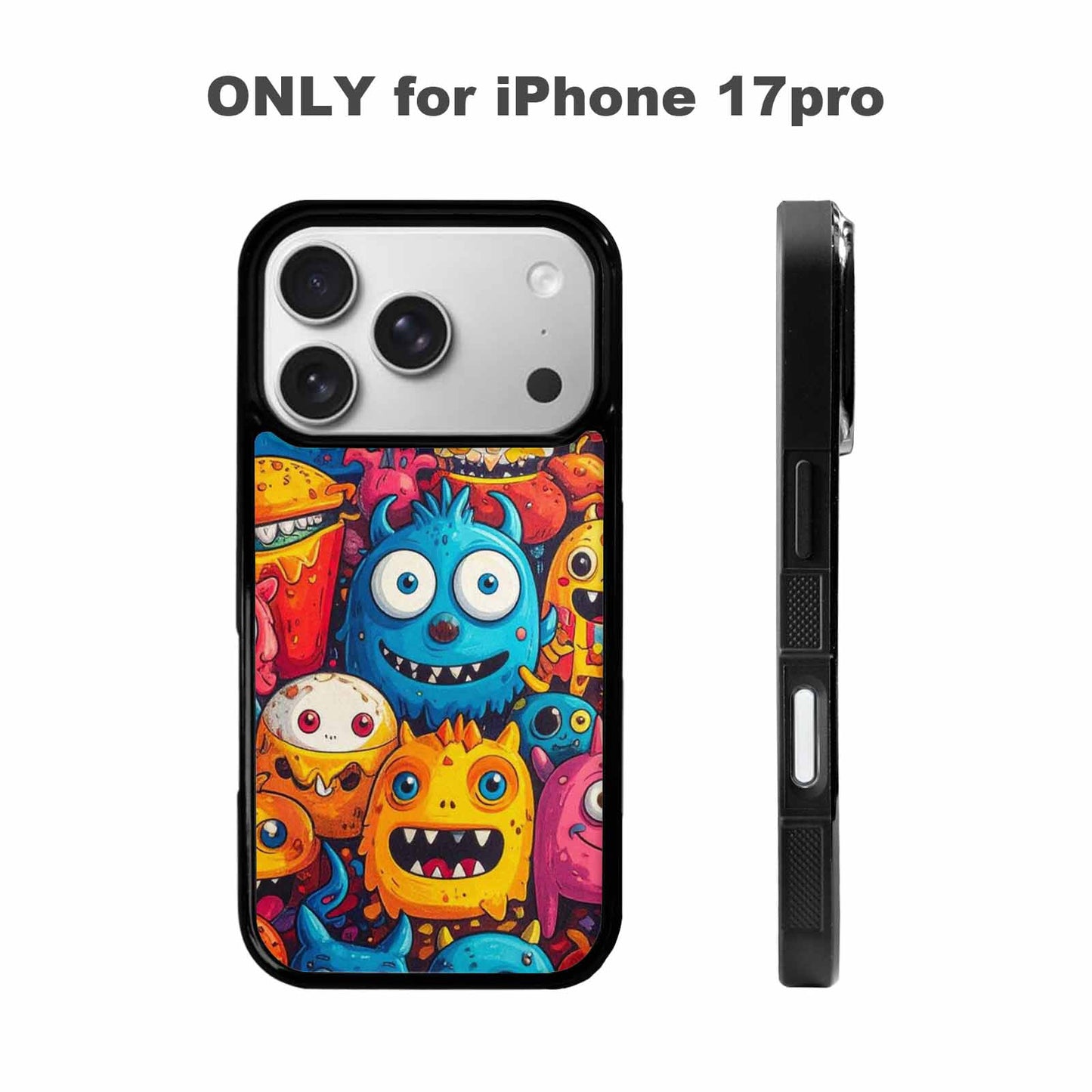 iPhone 17 Pro Case — Small Cartoon Monster Character Pattern Cartoon, Customized Protective Case