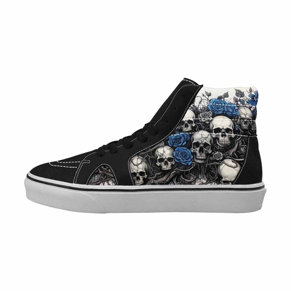 MEN'S Skull Roses High Top Canvas Surreal Custom Shoes