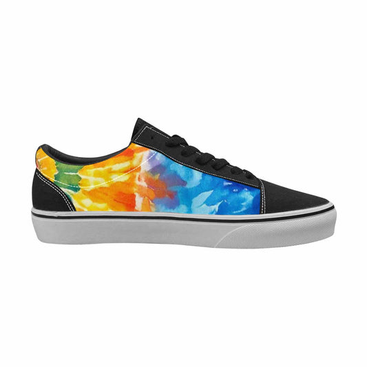 WOMEN'S Tie Dye Swirl Canvas Lace-Up Surreal Custom Sneakers