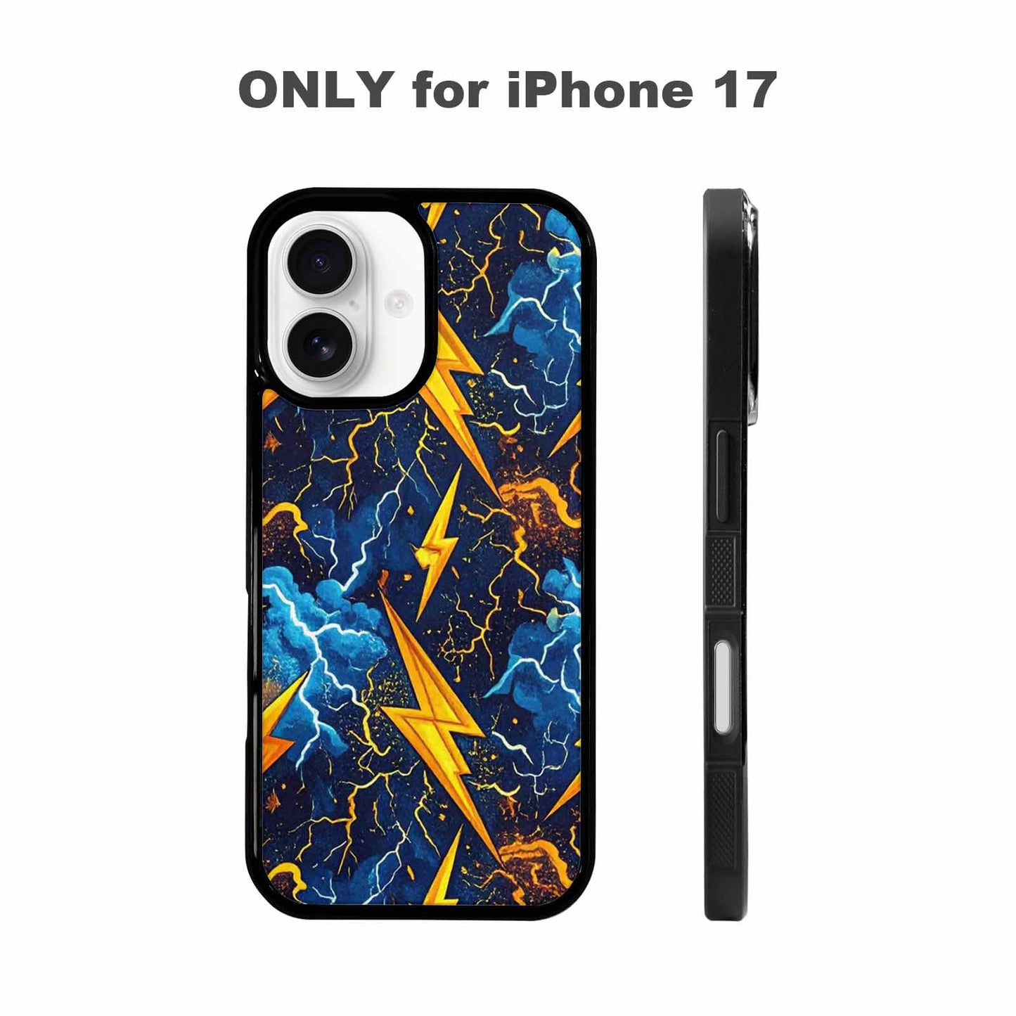 iPhone 17 Case — Small Lightning Bolt Randomly Original Art, Custom Designed Case Cover