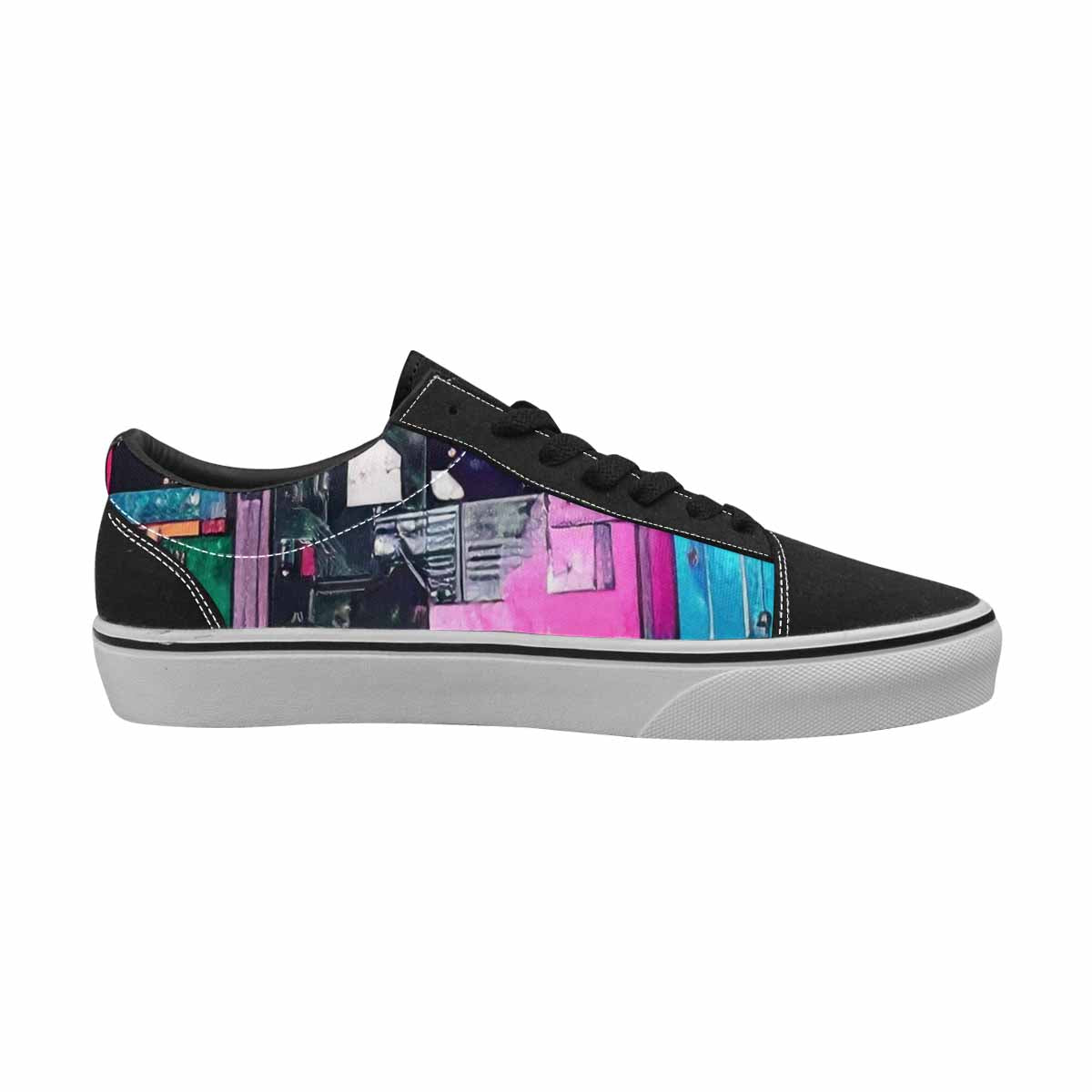 MEN'S Circuit Board Cyberpunk Canvas Lace-Up Dark Academia Custom Shoes