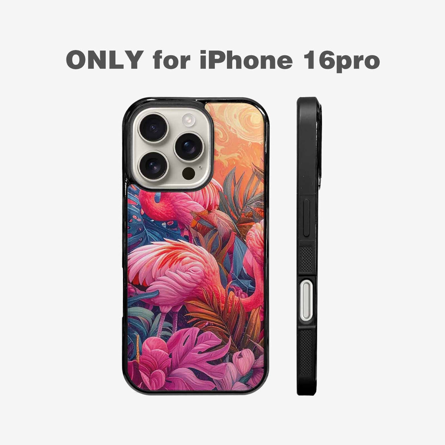 iPhone 16 Pro Case — Flamingo Tropical Flamingo Tropical Pattern Hundreds, Original Design Phone Case