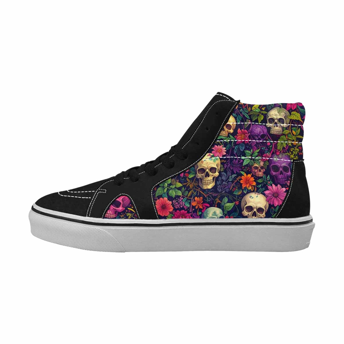 MEN'S Skulls  Botanical Skulls High Top Canvas Y2K Custom Shoes
