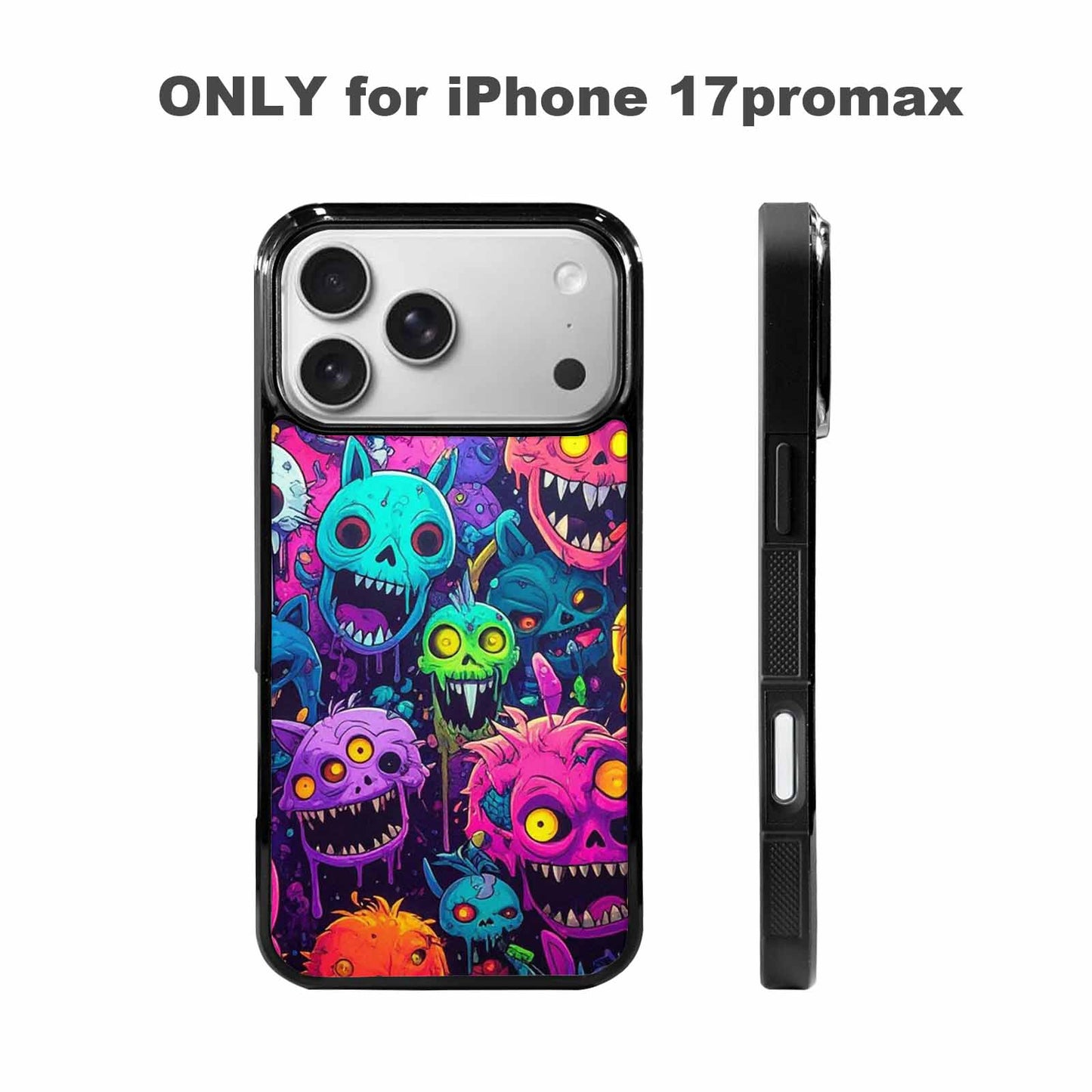 iPhone 17 Pro Max Case — Mixed Toxic Glow Creature Cartoon Cute, Custom Designed Case Cover